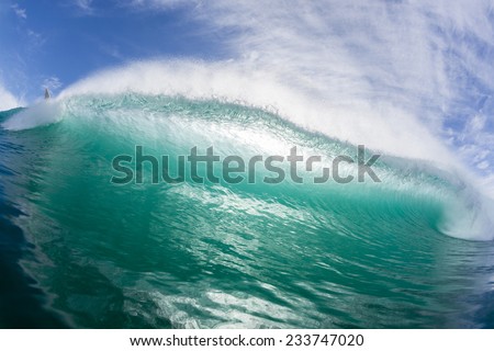 Wave Crashing Encounter Ocean wave crashing pitching towards swimmer surfer dangerous position