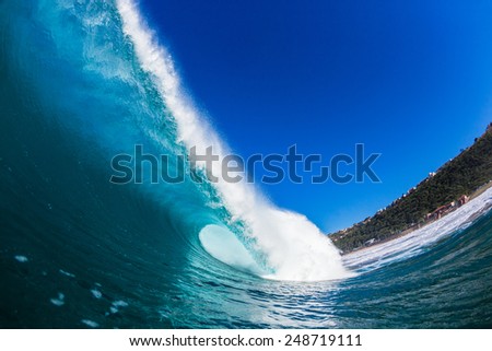 Wave\
Wave crashing hollow blue water power