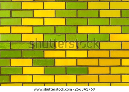 Color Tile Wall Background Color brick wall tiles background closeup decor detail