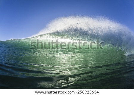 Wave\
Ocean wave swimming surfing encounter crashing water wall morning back-light