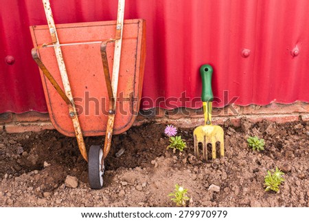 Home Gardening Decor\
Home gardening tools outside decor color abstract