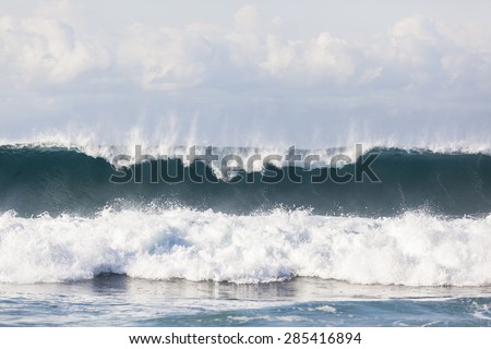 Wave Ocean Power\
Ocean Wave crashing hollow blue water power beauty of nature