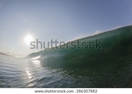 Wave Power Risk\
Wave ocean wall of  water power swimming closeup.