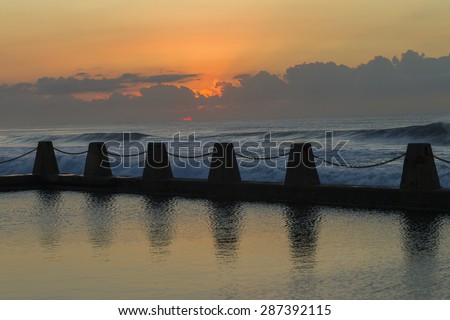 Ocean Tidal Pool Sunrise\
Dawn sunrise ocean tidal pool scenic morning  coastline landscape