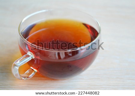 Cup of black earl grey tea