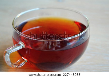 Cup of black earl grey tea