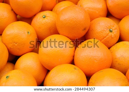 Healthy organic oranges at the market