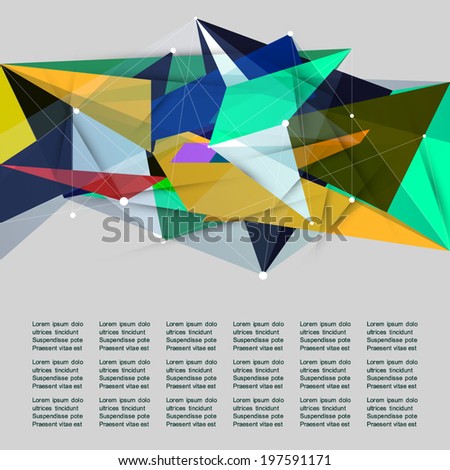 Business geometric shape abstract background.Modern design templates made of abstract geometric shapes. Option banner.Poster.