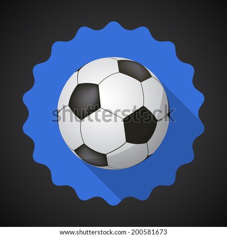 Illustration of Sport Ball Football Soccer Flat icon vector background