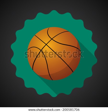 Illustration of Sport Ball Basketball Flat icon vector background