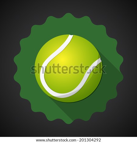 Illustration of Sport Ball Tennis Flat icon vector background