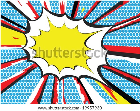 stock vector Pop art or comic book style explosion