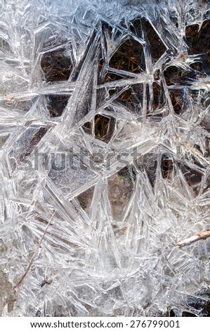 Frozen water creates a natural crystal pattern look