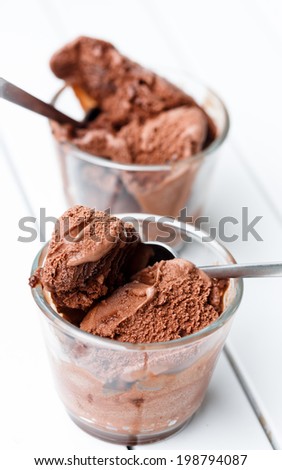 chocolate fudge ice cream sundae