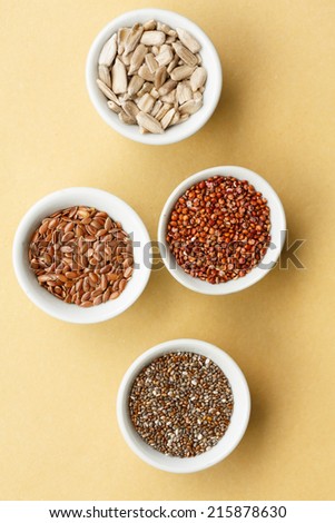 mixed seeds: chia, flax seeds, red quinoa,sunflower seeds,