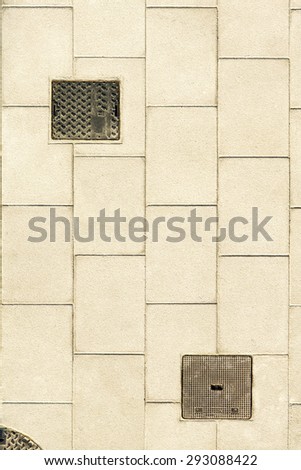 new tiles placed on the street sidewalk of the city for construction workers