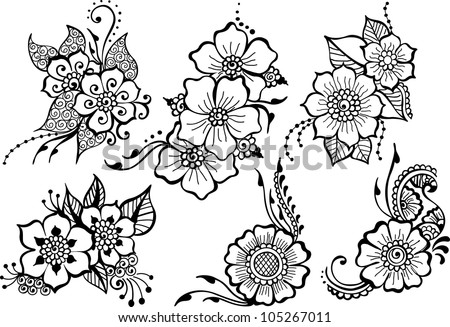 set of six black vector flowers 105267011 shutterstock set of six black vector flowers 105267011 shutterstock