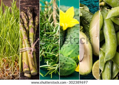 Vegetable collage,healthy food