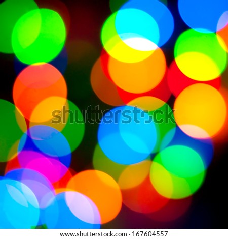 blurred colored lights