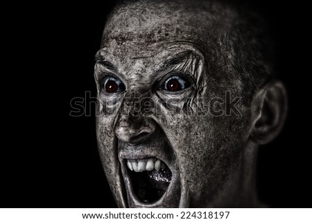 demonic ugly face