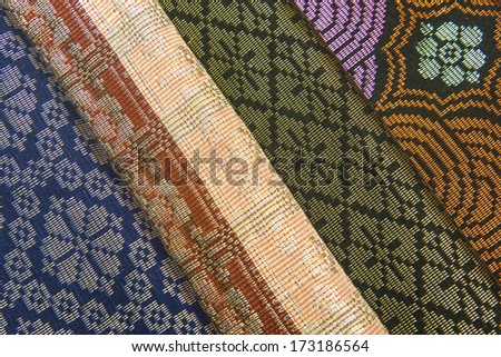Malaysia Songket .Songket is a fabric that belongs to the brocade family of textiles of Indonesia, Malaysia and Brunei. It is hand-woven in silk or cotton.