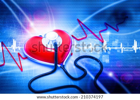 heart and stethoscope heart and stethoscope