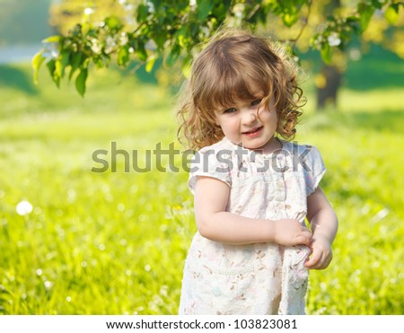 Portrait of a cute spring child