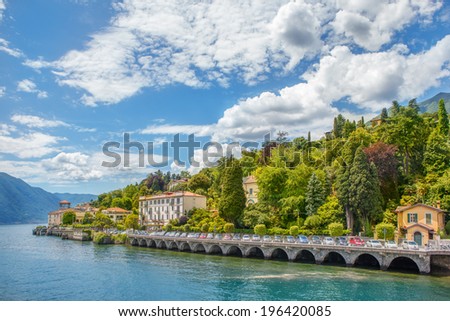 View on Cadenabbia community placed on the western shore of Como lake, in Lombardy, Italy