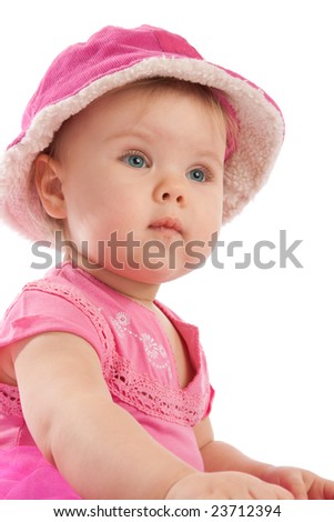 Baby Girl Pictures on Baby Girl In Pink Hat And Dress Stock Photo 23712394   Shutterstock