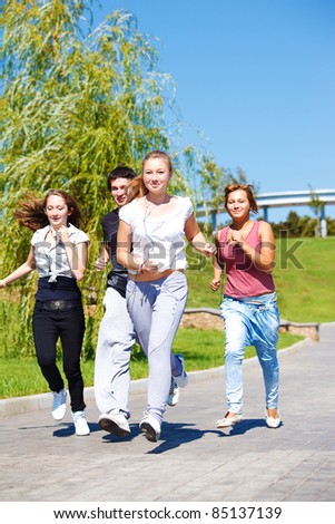 Friends Jogging