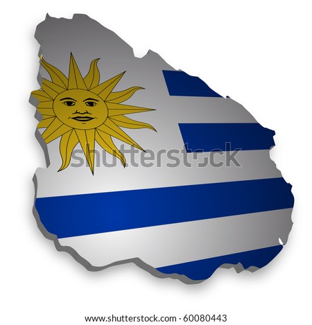 Extensive map of uruguay