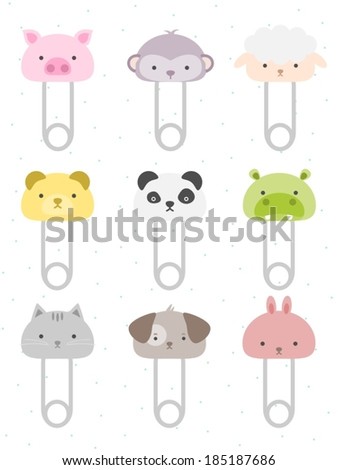 Animal Baby Pins