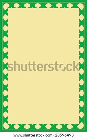 green pattern frame