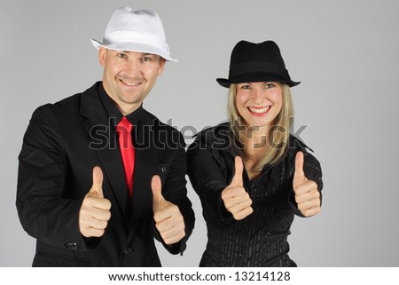 Business Team - Dynamic - Group with hats