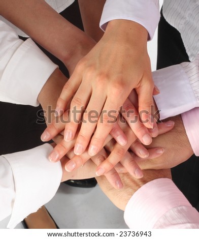dynamic business team - hands