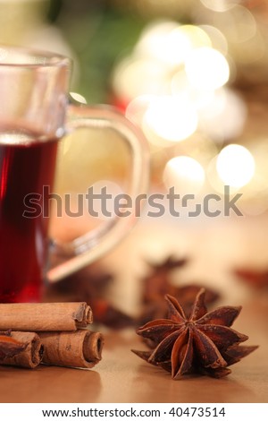 hot wine punch and star anise