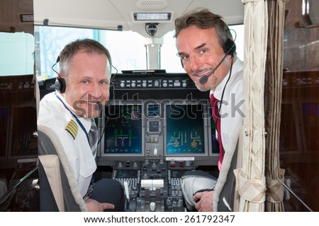 airplane cockpit pilot crew