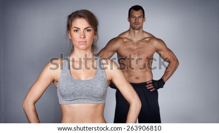 Fitness Team looking at camera