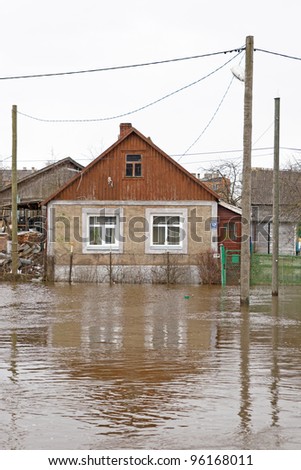 flooded private house