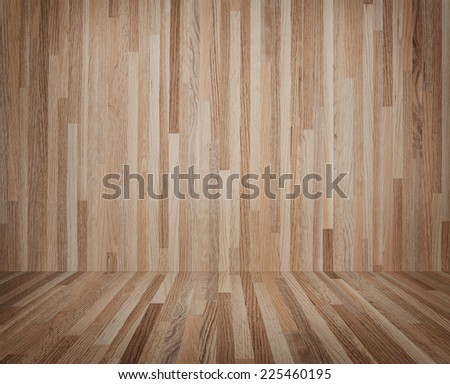 Abstract wooden room space. Vintage interior background for creative and design.