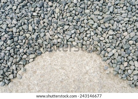 Frame of granite gravel texture and concrete.