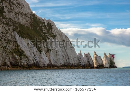 ALUM BAY, ISLE OF WIGHT/UK - OCTOBER 30 : View of the Needles in Alum Bay Isle of Wight on October 30, 2012