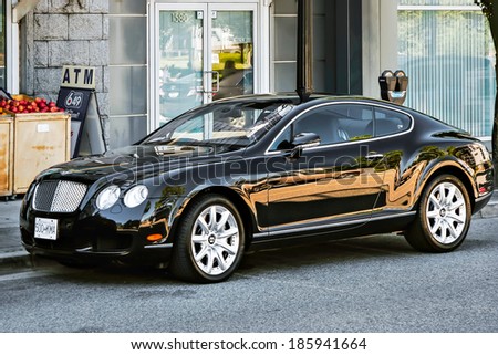 VANCOUVER, BRITISH, COLUMBIA/CANADA - AUGUST 14 : Canadian black Bentley in Vancouver on August 14, 2007