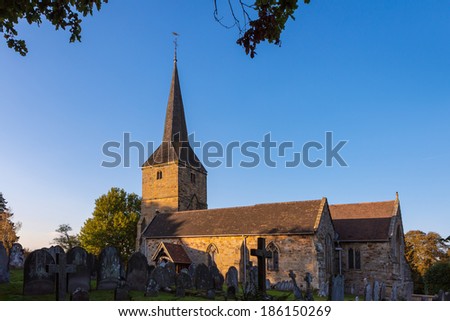 HARTFIELD, EAST SUSSEX/UK - OCTOBER 8 : View of the church in Hartfield East Sussex on October 8, 2009