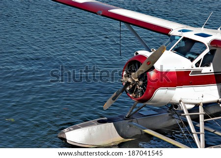 VANCOUVER, BRITISH COLUMBIA/CANADA - AUGUST 14 : Seaplane moored in Vancouver on August 14, 2007