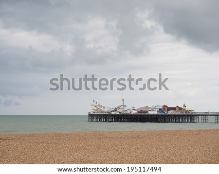 BRIGHTON, EAST SUSSEX/UK - MAY 24 : View of Brighton Pier in Brighton East Sussex on May 24, 2014.