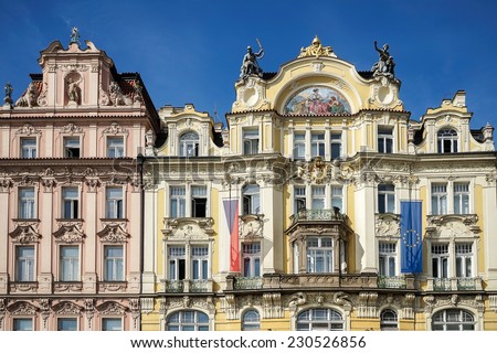 PRAGUE, CZECH REPUBLIC/EUROPE - SEPTEMBER 24 : Ministry of Local Development Art Nouveau building located in Prague on September 24, 2014