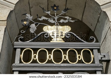 BERLIN, GERMANY/EUROPE - SEPTEMBER 15 : Ornamental gate at the Humboldt University in Berlin Germany on September 15, 2014