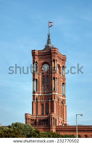 BERLIN, GERMANY/EUROPE - SEPTEMBER 15 : The Red Town Hall in Berlin Germany on September 15, 2014