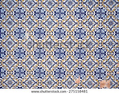 Portuguese Tile s Background or Texture